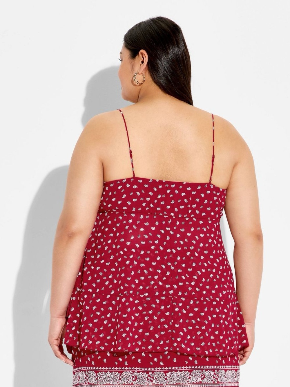 Set! Women's Flyaway Bandana Tank Top & Skirt- Wild Fable Red Paisley XL NWT - Picture 3 of 16